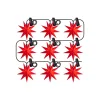 Sterntaler LED venster-sterrenketting IP44 rood