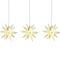 STERNTALER lichtketting ster, wit Ø 12 cm 18-tandig 3-lamps