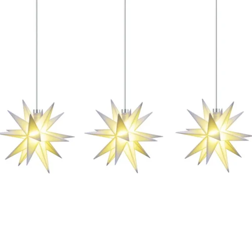 STERNTALER lichtketting ster, wit Ø 12 cm 18-tandig 3-lamps