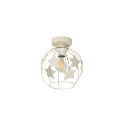 Sterren plafondlamp, zandkleurig, metaal, Ø 21 cm