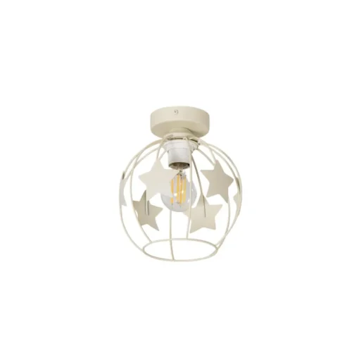 Sterren plafondlamp, zandkleurig, metaal, Ø 21 cm
