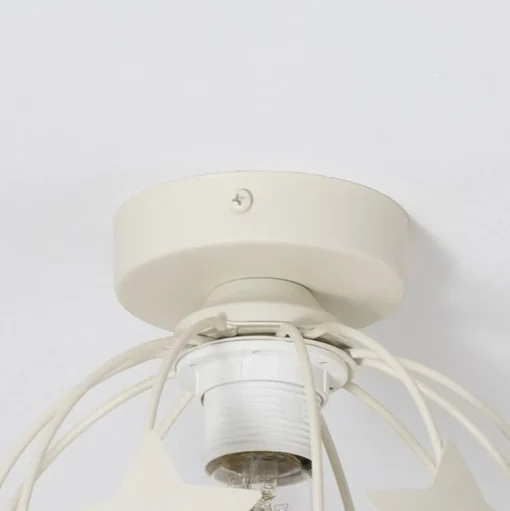 Sterren plafondlamp, zandkleurig, metaal, Ø 21 cm