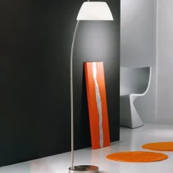 Stijlvolle vloerlamp Malmö, nikkel