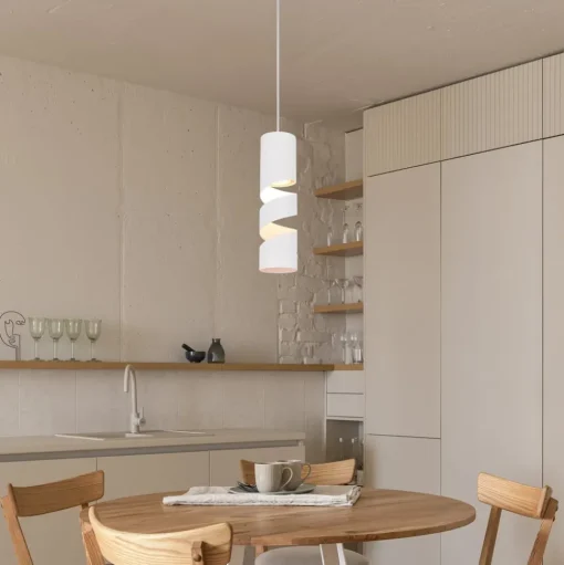 Stream hanglamp, wit, Ø 8 cm, metaal, GU10