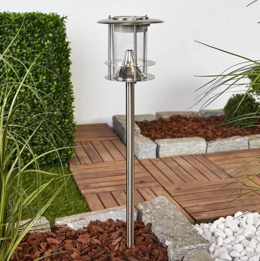 Sumaya - Roestvrijstalen LED lamp op zonne-energie