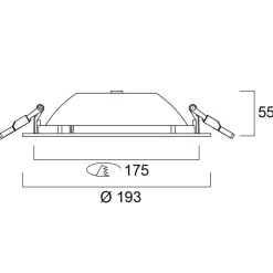 Sylvania LED inbouwlamp Start, IP54, 830, Ø 17,5 cm, DALI