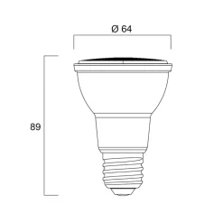 Sylvania LED reflectorlamp E27 7,2W PAR20 3.000K dimbaar 36° 540lm