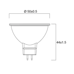 Sylvania LED reflectorlamp GU5.3 4.6W 3.000K 36° 450lm