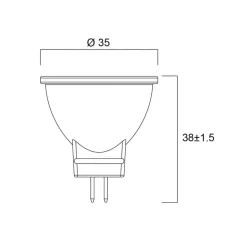 Sylvania LED reflectorlamp GU4 MR11 4W 3.000K 36° 345lm