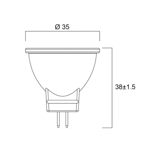 Sylvania LED reflectorlamp GU4 MR11 4W 3.000K 36° 345lm