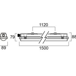 Sylvania Resisto 1500 vochtbestendige lamp, 30W, 840, HF-sensor