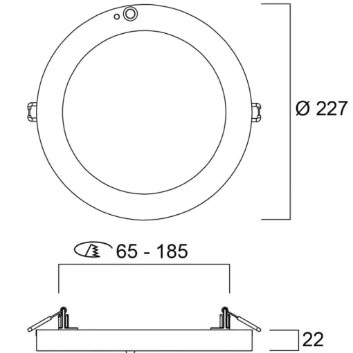 Sylvania Start 5in1 LED downlight inbouw/ plafondspot PIR