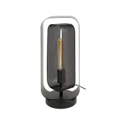 Tafellamp Alma met Mesh-element, zwart