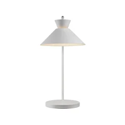 Tafellamp Dial van metaal, wit