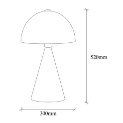 Tafellamp Dodo 5052, hoogte 52cm, wit