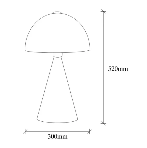 Tafellamp Dodo 5052, hoogte 52cm, wit