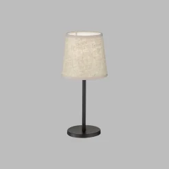 Tafellamp Eve, linnen kap zwart/zand