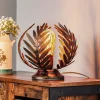 Tafellamp Felce als varen in brons, hoogte 24 cm