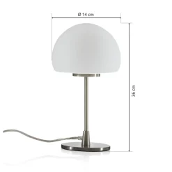 Tafellamp Gaia Big met touchfunctie, wit
