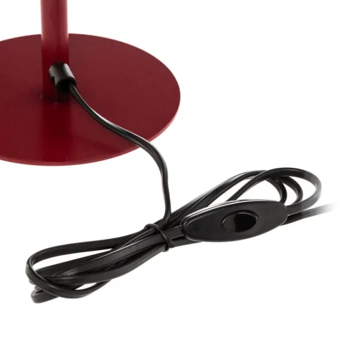 Tafellamp Joel, hoogte 35 cm, wijnrood/wit