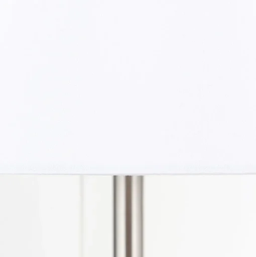 Tafellamp Ludwig met USB-poort wit/nikkel mat