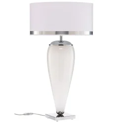 Tafellamp Lund, wit/opaal, hoogte 70 cm