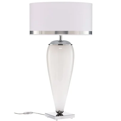 Tafellamp Lund, wit/opaal, hoogte 70 cm