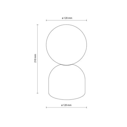 Tafellamp Miki, geel, hoogte 21 cm, metaal/glas, G9