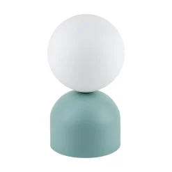 Tafellamp Miki, mintgroen, hoogte 21 cm, metaal/glas, G9