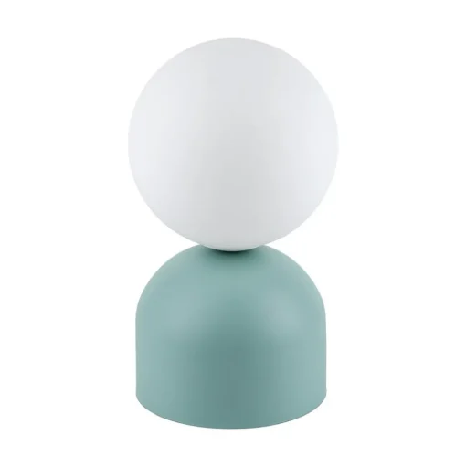 Tafellamp Miki, mintgroen, hoogte 21 cm, metaal/glas, G9