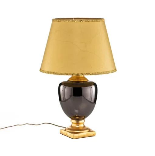 Tafellamp Mozart in spiegelend grijs/goud