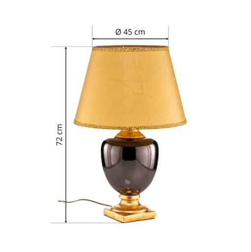 Tafellamp Mozart in spiegelend grijs/goud
