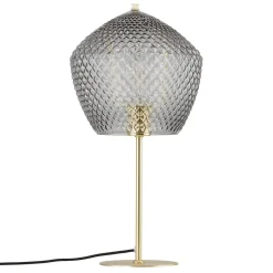 Tafellamp Orbiform, glas rookgrijs-transparant
