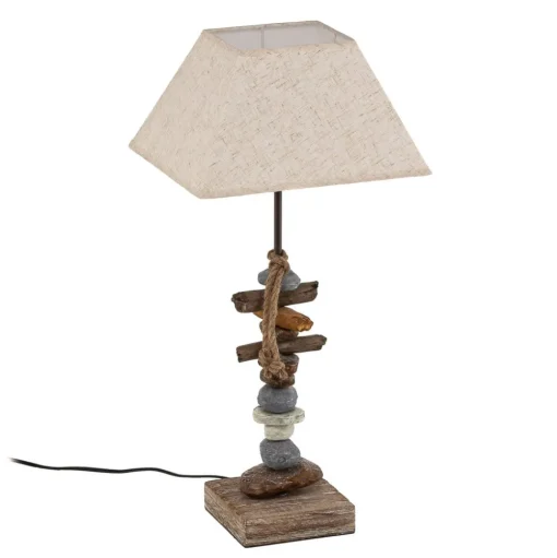 Tafellamp Seregon met steendecoratie, hoogte 63 cm