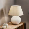 Tafellamp Sfera, hoogte 53 cm, wit/grijs