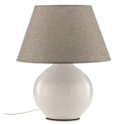 Tafellamp Sfera, hoogte 53 cm, wit/grijs