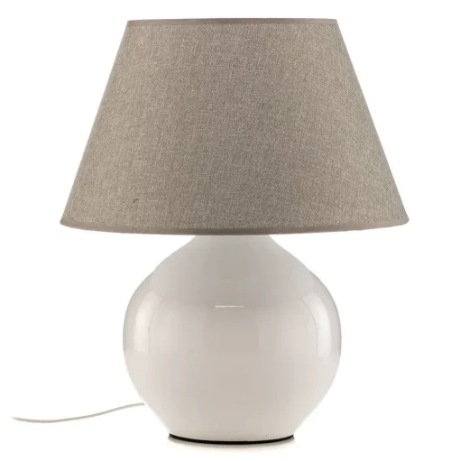Tafellamp Sfera, hoogte 53 cm, wit/grijs