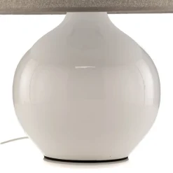 Tafellamp Sfera, hoogte 53 cm, wit/grijs