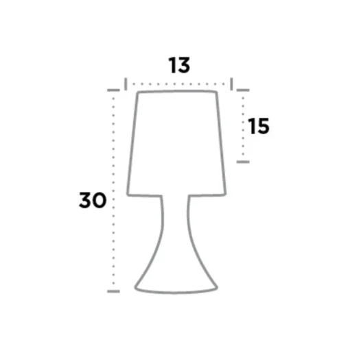 Tafellamp touch 3922, antiek messing