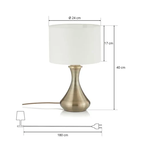 Tafellamp touch 2750, antiek messing