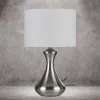 Tafellamp touch 2750, gesatineerd zilver