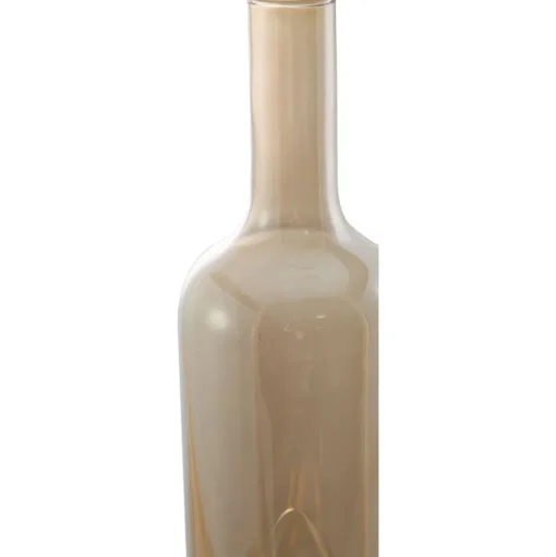 Tafellamp van flessenglas, amber
