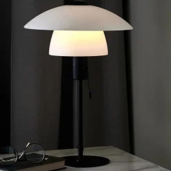Tafellamp Verona, wit en zwart