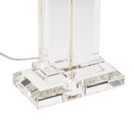Tafellamp Veronique, voet breed, crème/goud