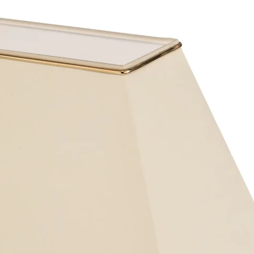 Tafellamp Veronique, voet breed, crème/goud