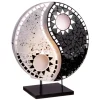 Tafellamp Ying Yang mozaïek spiegelstenen zwart
