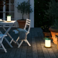 Temple To-Go lamp op zonne-energie, messing, hoogte 30 cm