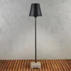 Terraslamp Lucca met aardspies, zwart