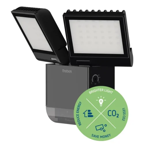 Theben LED buiten wandlamp theLeda S17-100, zwart Sensor