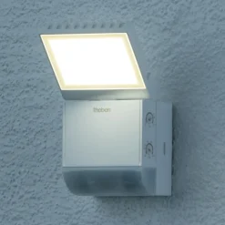 Theben LED buiten wandlamp theLeda S8-100, wit, sensor